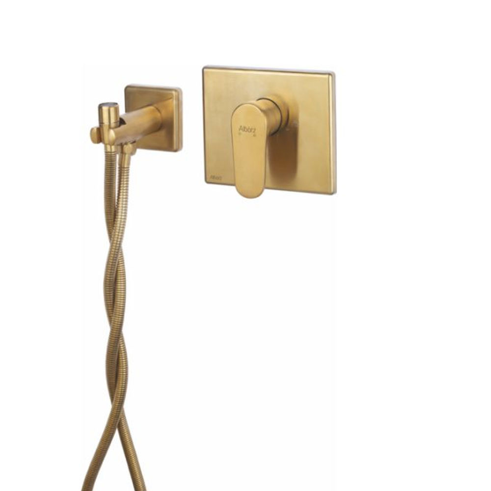 تصویر  شیرآلات توالت توکار البرز روز مدل ونتو طلا مات