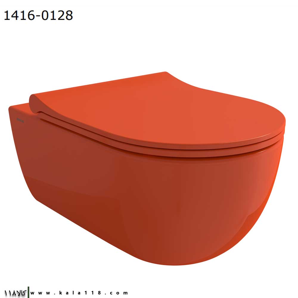 تصویر  توالت فرنگی وال هنگ Bocchi بوچی مدل V-Tondo رنگ نارنجی