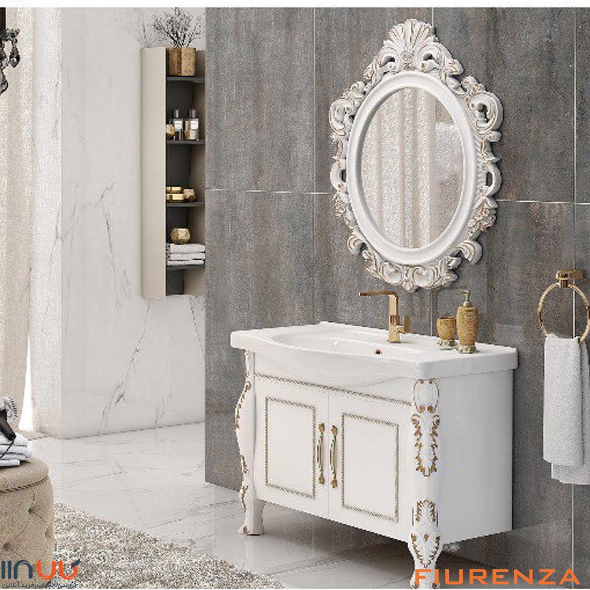 تصویر  روشویی کابینت دار furenza مدل 9039