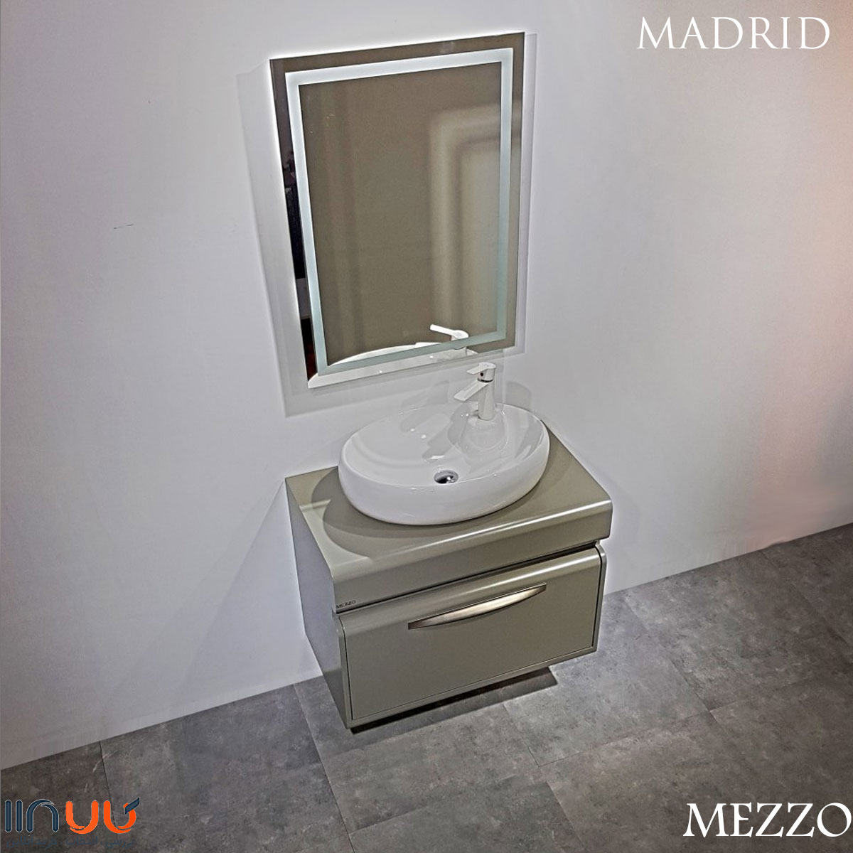 تصویر  روشویی کابینت دار مزو MEZZO مدل MADRID 80