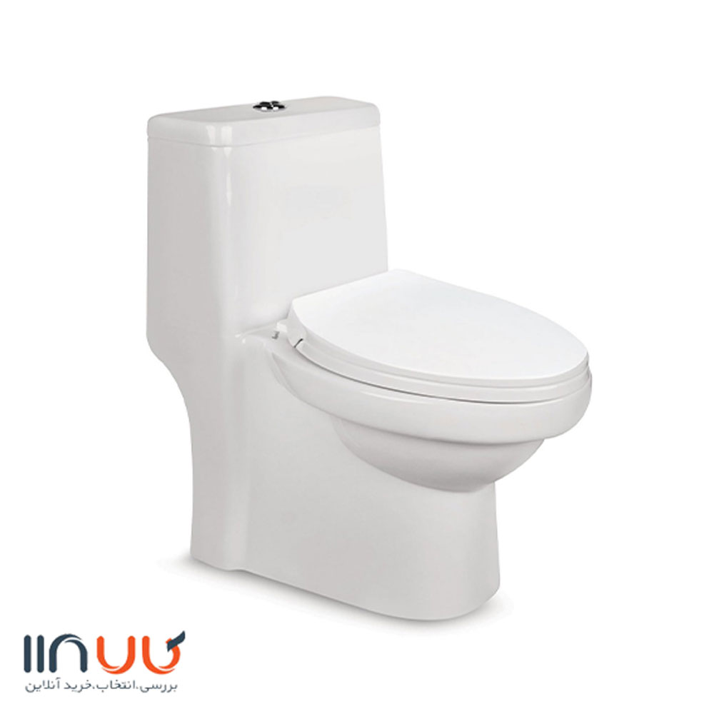 تصویر  توالت فرنگی مروارید مدل تانیا (بیده دار و شیر دار)