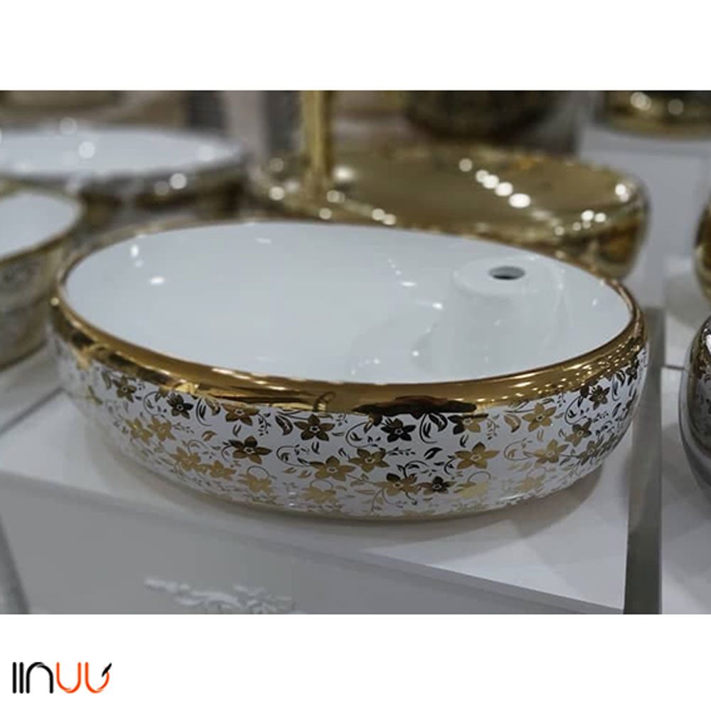 تصویر  کاسه روکابینتی روشویی کوتینگ طرحدار