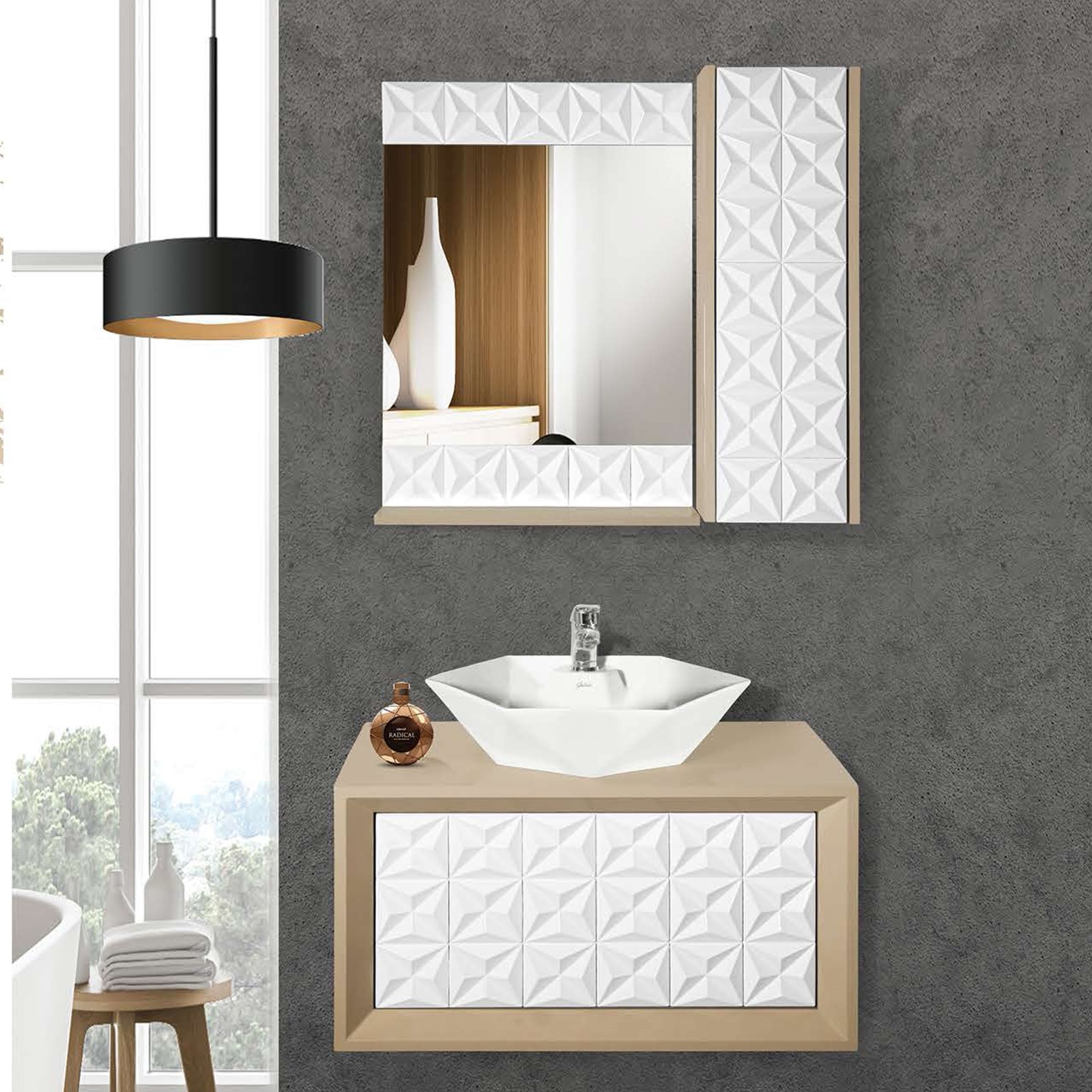 تصویر  روشویی آراکس کابینتی مدل 2024