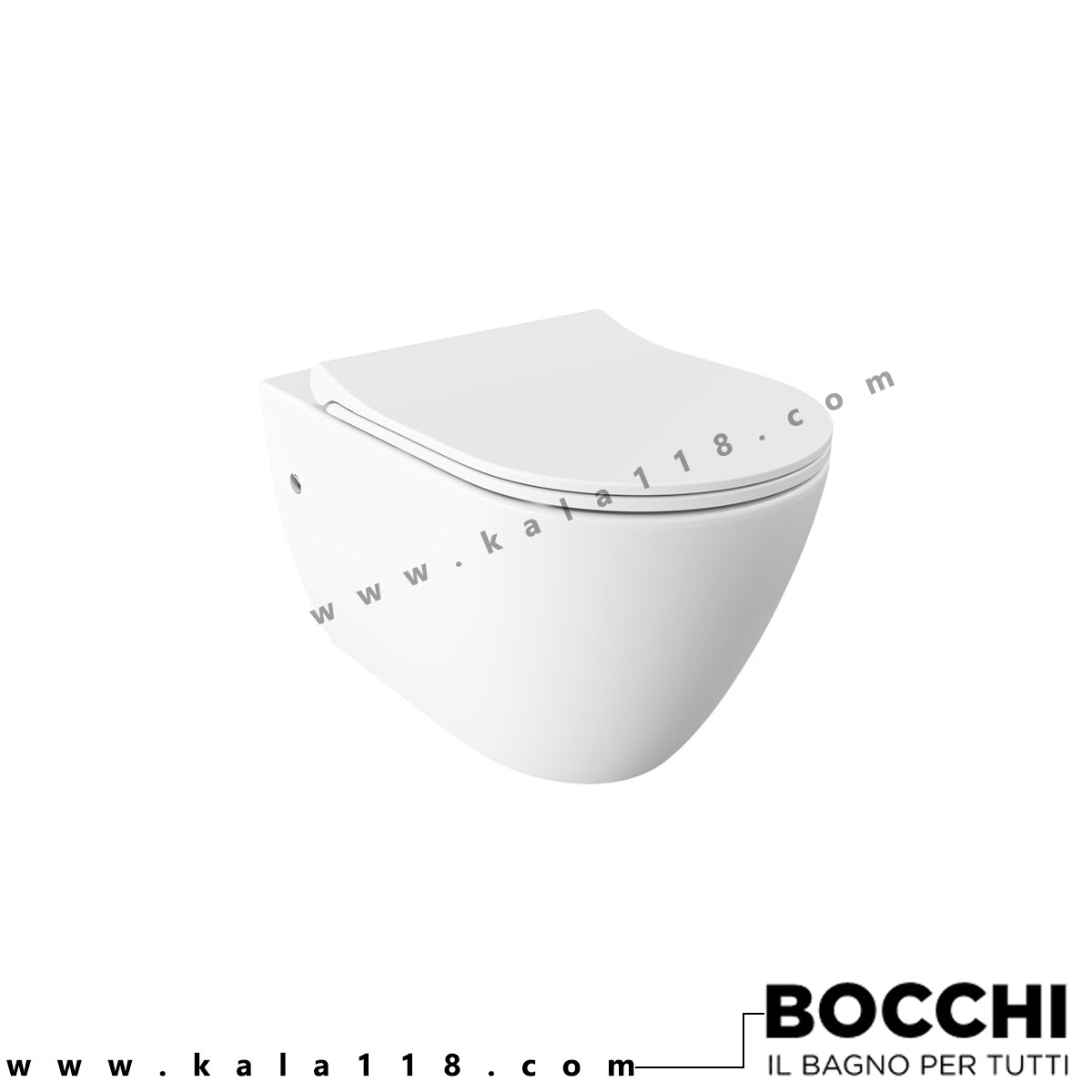 تصویر  وال هنگ (توالت فرنگی دیواری)  Bocchi مدل Tondo سفید مات