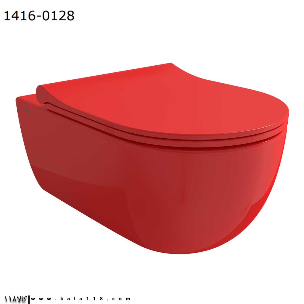 تصویر  توالت فرنگی وال هنگ Bocchi بوچی مدل V-Tondo رنگ قرمز