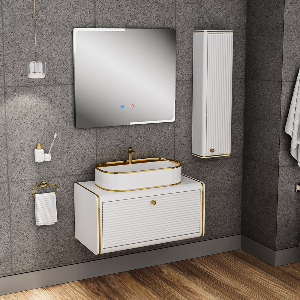 تصویر  روشویی کابینتی لوکس کابین مدل بامبو لیزانو