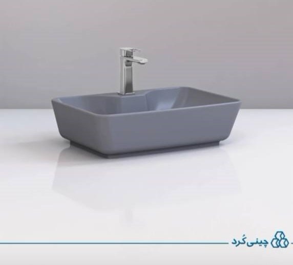 تصویر  روشویی رو کابینتی چینی کرد مدل تولیپ 53 طوسی