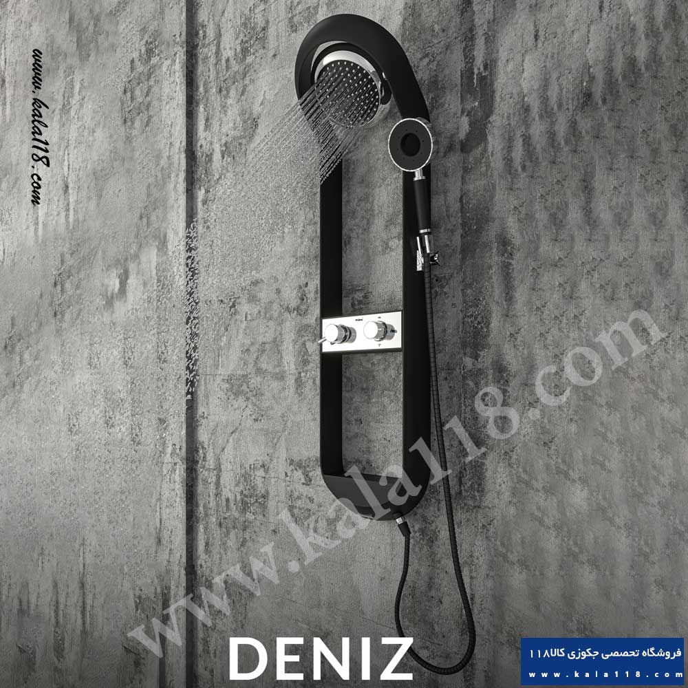 تصویر  پنل دوش حمام Libra مدل Deniz مشکی مات