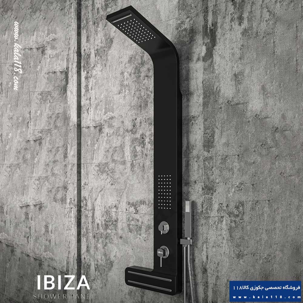 تصویر  پنل دوش حمام Libra مدل IBIZA مشکی