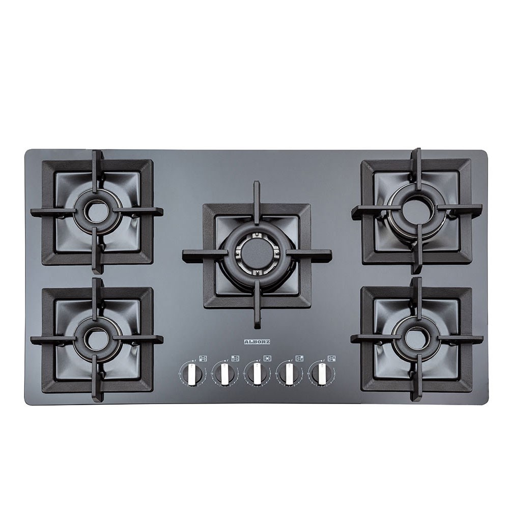 تصویر  اجاق گاز توکار 5 شعله استیل البرز مدل C 5903