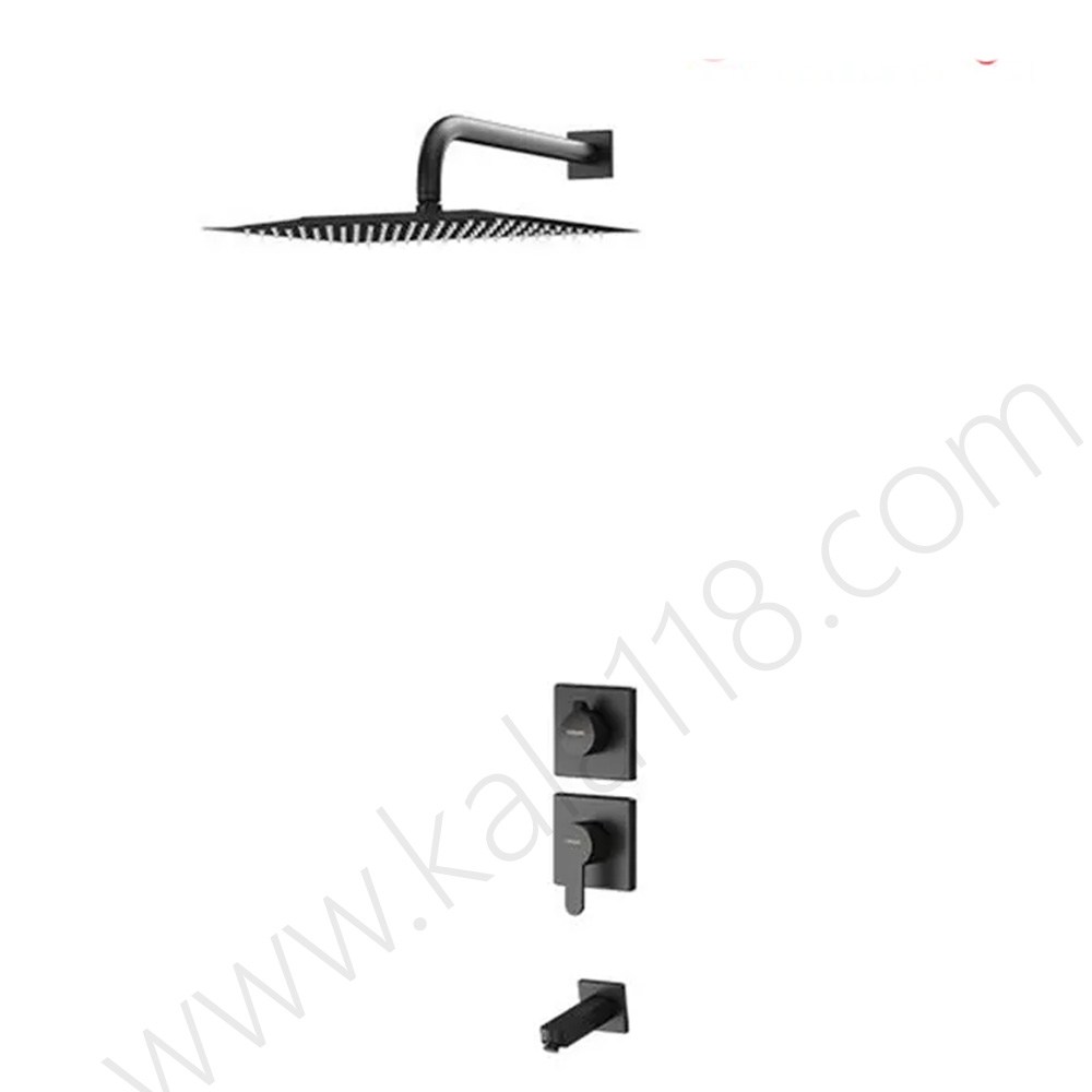 تصویر  شیر حمام توکار راسان مدل ویوات فلت مشکی کلاس 2