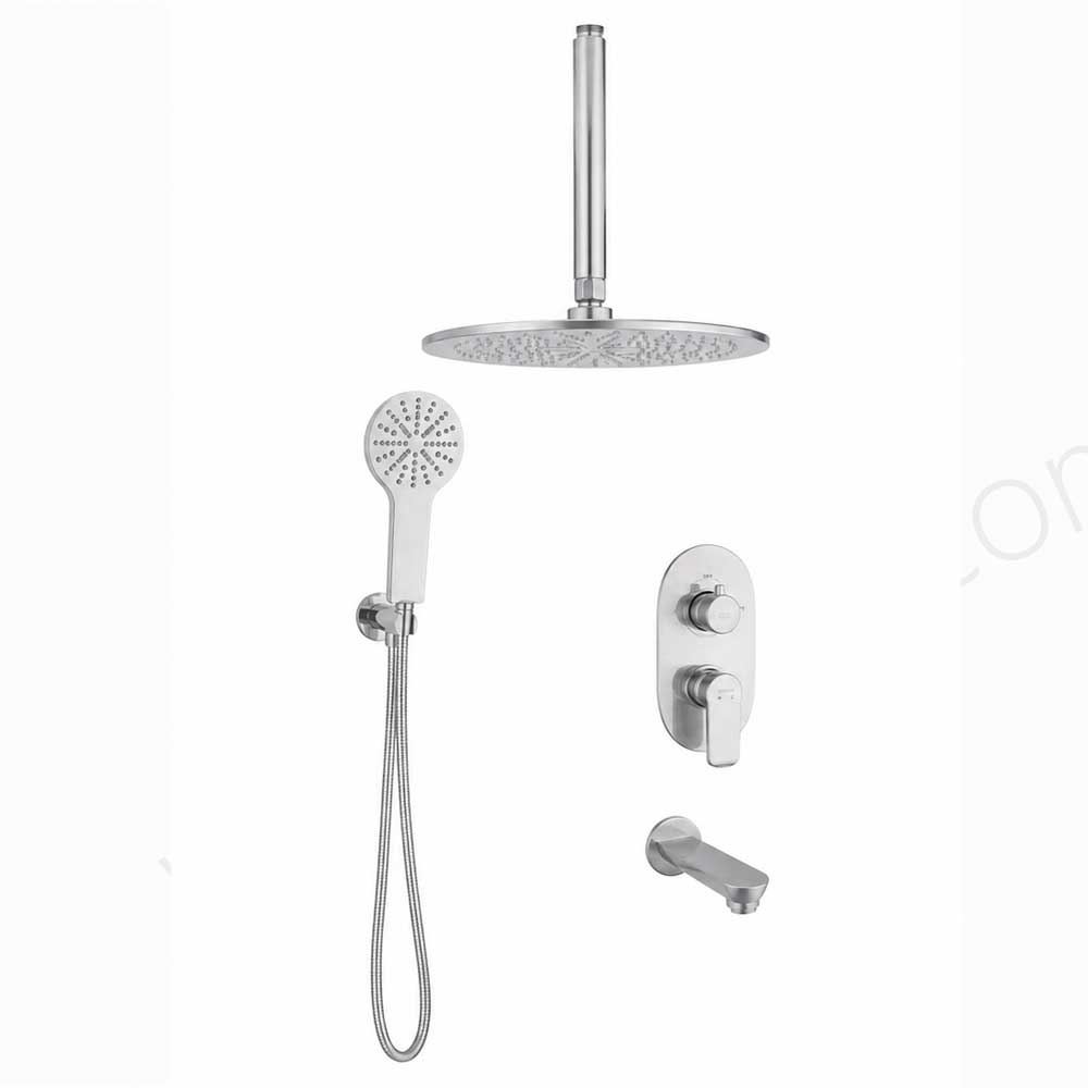 تصویر  شیر حمام توکار راسان مدل دینو کروم مات کلاس 1