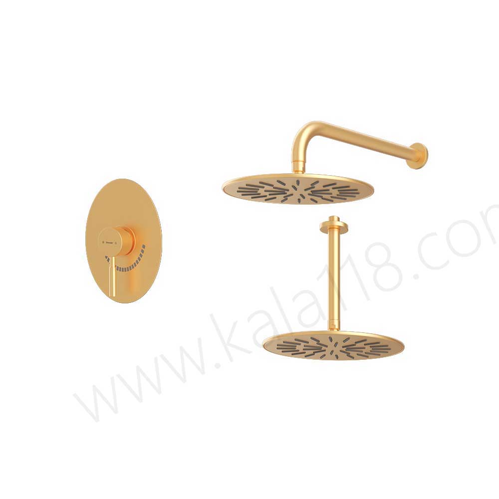 تصویر  شیر حمام توکار شودر Shouder مدل روگن طلا مات تیپ 1
