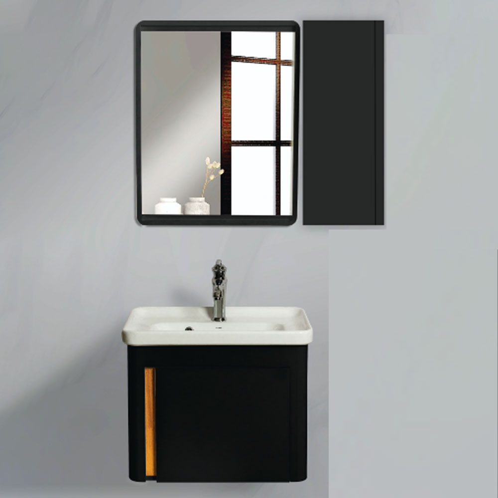تصویر  روشویی مکرون کابینتی مدل آرسیتا طوسی تیره