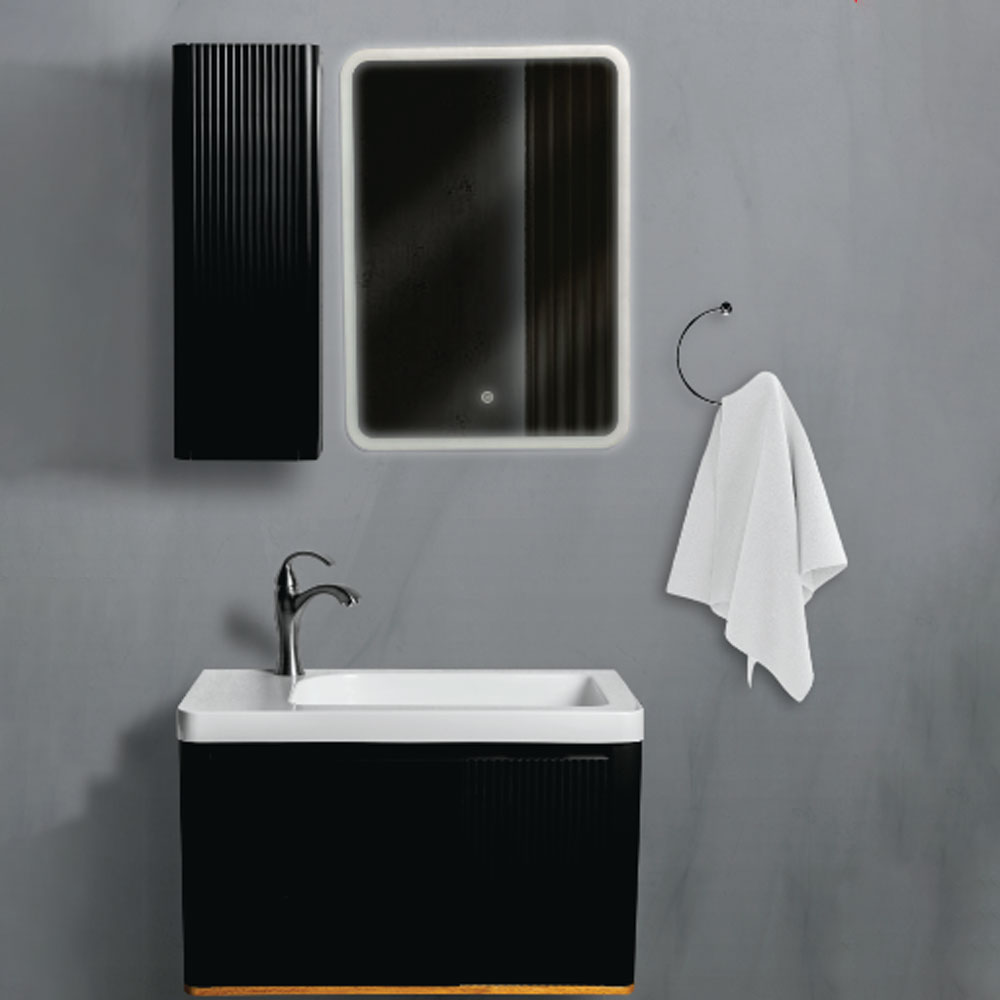 تصویر  روشویی مکرون کابینتی مدل 3090 طوسی تیره