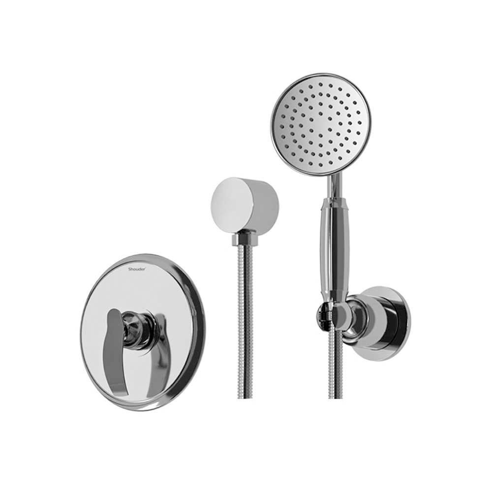 تصویر  شیر حمام توکار شودر مدل گلوریس BRASS کروم تیپ 2