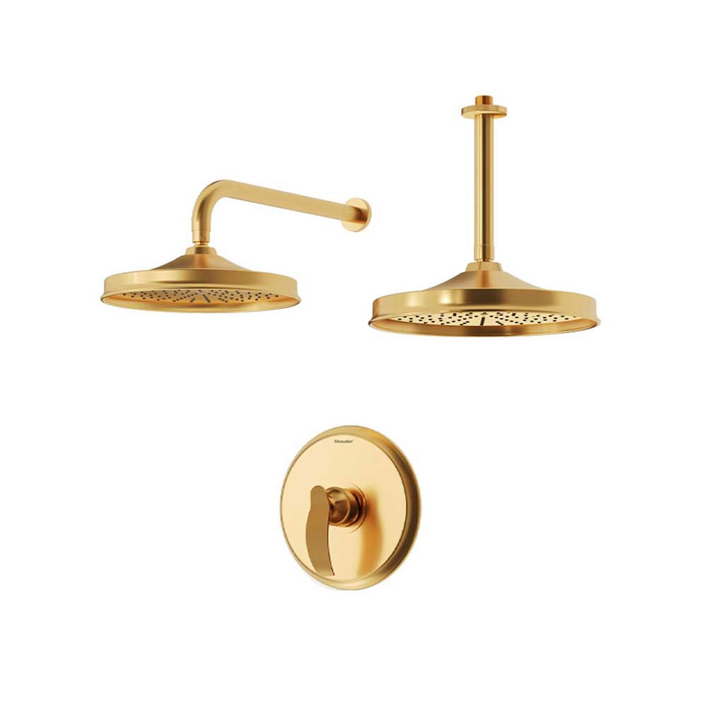 تصویر  شیر حمام توکار شودر مدل گلوریس BRASS طلا مات تیپ 1 