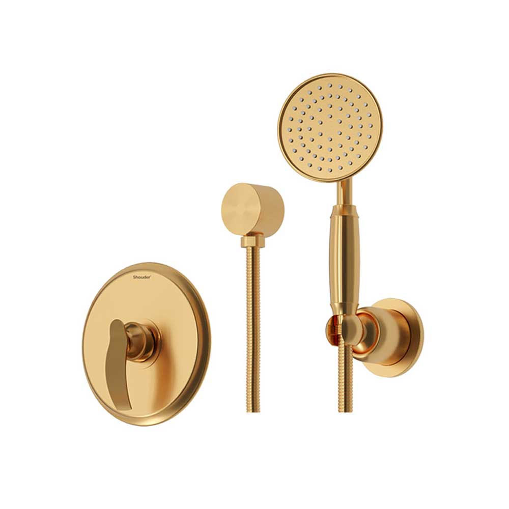 تصویر  شیر حمام توکار شودر مدل گلوریس BRASS طلا مات تیپ 2 