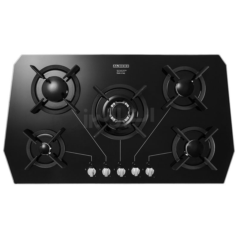 تصویر  اجاق گاز رومیزی 5شعله شیشه ای مدل G-5905 استیل البرز