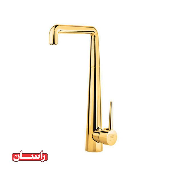 تصویر  شیر ظرف شویی ثابت راسان مدل شرلین طلایی