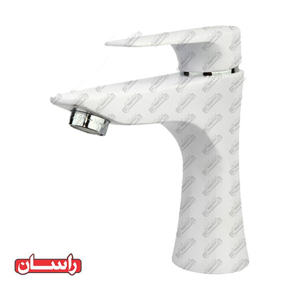 تصویر  شیر روشویی‏ اهرمی راسان مدل آتیس سفید