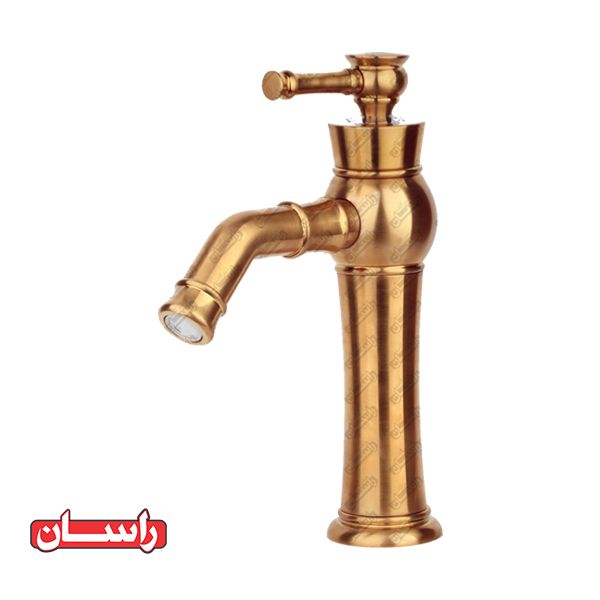 تصویر  شیر روشویی‏ اهرمی راسان مدل الیزه رزگلد