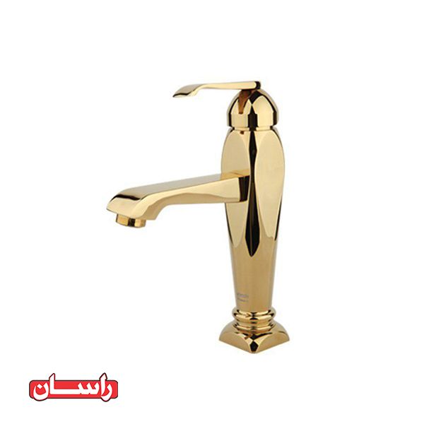 تصویر  شیر روشویی‏ اهرمی راسان مدل آلیس طلایی
